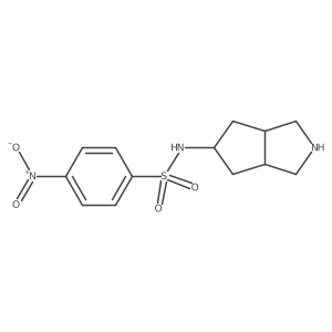 4-nitro-N-{octahydrocyclopenta[c]pyrrol-5-yl}benzene-1-sulfonamide结构式