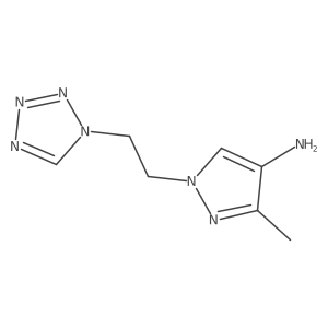 3-methyl-1-[2-(1H-1,2,3,4-tetrazol-1-yl)ethyl]-1H-pyrazol-4-amine Structure
