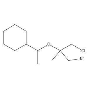 {1-[(1-Bromo-3-chloro-2-methylpropan-2-yl)oxy]ethyl}cyclohexane Structure