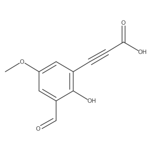 3-(3-Formyl-2-hydroxy-5-methoxyphenyl)prop-2-ynoic acid结构式