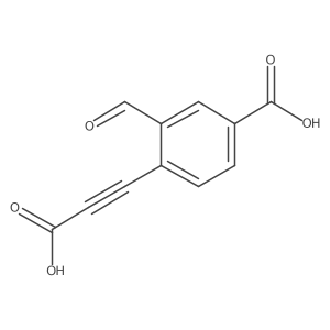 4-(2-Carboxyeth-1-yn-1-yl)-3-formylbenzoic acid结构式