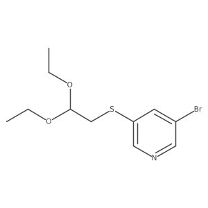 3-Bromo-5-[(2,2-diethoxyethyl)sulfanyl]pyridine结构式