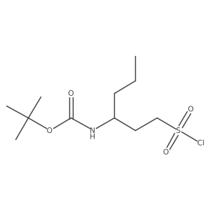 tert-butyl N-[1-(chlorosulfonyl)hexan-3-yl]carbamate Structure