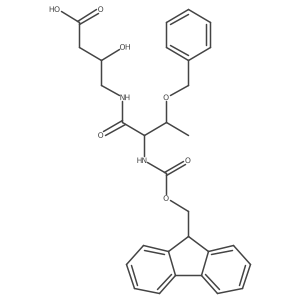 4-[3-(benzyloxy)-2-({[(9H-fluoren-9-yl)methoxy]carbonyl}amino)butanamido]-3-hydroxybutanoic acid结构式