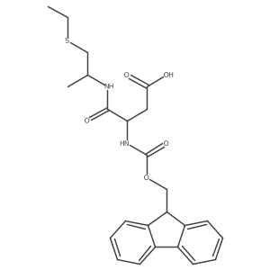 3-{[1-(ethylsulfanyl)propan-2-yl]carbamoyl}-3-({[(9H-fluoren-9-yl)methoxy]carbonyl}amino)propanoic acid结构式