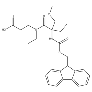 3-[N-ethyl-2-({[(9H-fluoren-9-yl)methoxy]carbonyl}amino)-2-(methoxymethyl)butanamido]propanoic acid结构式