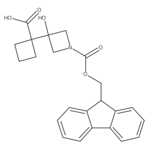 1-{1-[(9H-fluoren-9-ylmethoxy)carbonyl]-3-hydroxyazetidin-3-yl}cyclobutane-1-carboxylic acid Structure