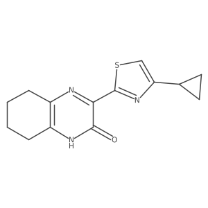 3-(4-Cyclopropyl-1,3-thiazol-2-yl)-1,2,5,6,7,8-hexahydroquinoxalin-2-one结构式