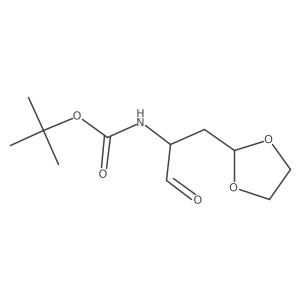 tert-butyl N-[1-(1,3-dioxolan-2-yl)-3-oxopropan-2-yl]carbamate Structure
