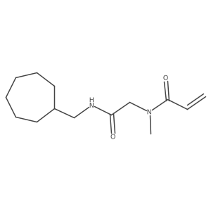N-{[(cycloheptylmethyl)carbamoyl]methyl}-N-methylprop-2-enamide Structure