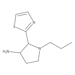 1-Propyl-2-(1,3-thiazol-2-yl)pyrrolidin-3-amine结构式