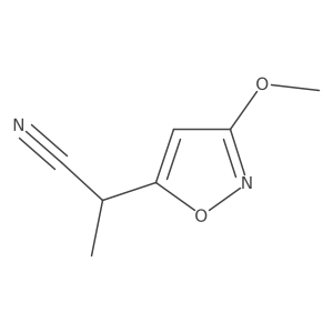 2-(3-Methoxy-1,2-oxazol-5-yl)propanenitrile结构式