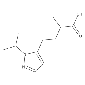 2-methyl-4-[1-(propan-2-yl)-1H-pyrazol-5-yl]butanoic acid Structure