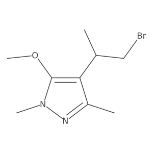 4-(1-bromopropan-2-yl)-5-methoxy-1,3-dimethyl-1H-pyrazole Structure