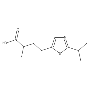 2-Methyl-4-[2-(propan-2-yl)-1,3-thiazol-5-yl]butanoic acid结构式