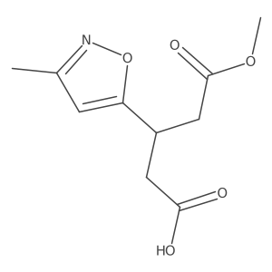 5-Methoxy-3-(3-methyl-1,2-oxazol-5-yl)-5-oxopentanoic acid Structure