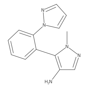 1-methyl-5-[2-(1H-pyrazol-1-yl)phenyl]-1H-pyrazol-4-amine Structure