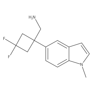 [3,3-difluoro-1-(1-methyl-1H-indol-5-yl)cyclobutyl]methanamine Structure