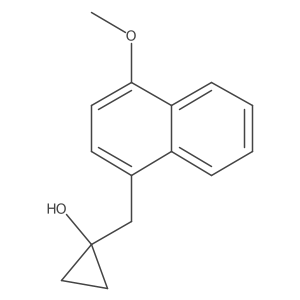 1-[(4-Methoxynaphthalen-1-yl)methyl]cyclopropan-1-ol结构式