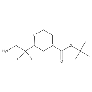 Tert-butyl 2-(2-amino-1,1-difluoroethyl)morpholine-4-carboxylate结构式