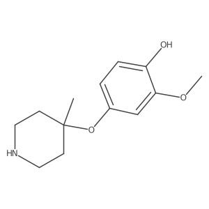 2-Methoxy-4-[(4-methylpiperidin-4-yl)oxy]phenol Structure