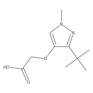 2-[(3-tert-butyl-1-methyl-1H-pyrazol-4-yl)oxy]acetic acid Structure
