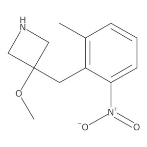 3-Methoxy-3-[(2-methyl-6-nitrophenyl)methyl]azetidine结构式
