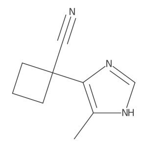 1-(4-methyl-1H-imidazol-5-yl)cyclobutane-1-carbonitrile Structure