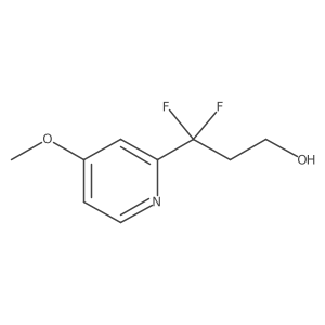 3,3-Difluoro-3-(4-methoxypyridin-2-yl)propan-1-ol结构式