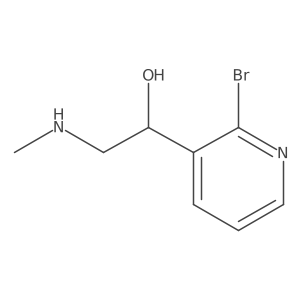 1-(2-Bromopyridin-3-yl)-2-(methylamino)ethan-1-ol结构式