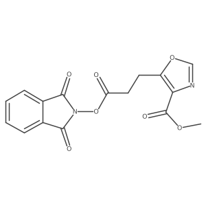 methyl 5-{3-[(1,3-dioxo-2,3-dihydro-1H-isoindol-2-yl)oxy]-3-oxopropyl}-1,3-oxazole-4-carboxylate结构式