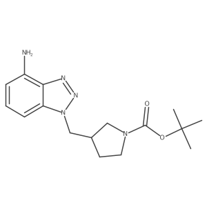 tert-butyl 3-[(4-amino-1H-1,2,3-benzotriazol-1-yl)methyl]pyrrolidine-1-carboxylate结构式