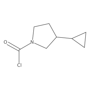 3-Cyclopropylpyrrolidine-1-carbonyl chloride Structure