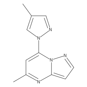4-methyl-1-{5-methylpyrazolo[1,5-a]pyrimidin-7-yl}-1H-pyrazole Structure