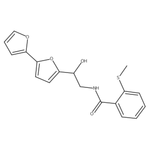 N-(2-{[2,2'-bifuran]-5-yl}-2-hydroxyethyl)-2-(methylsulfanyl)benzamide结构式
