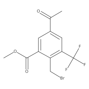 Methyl 5-acetyl-2-(bromomethyl)-3-(trifluoromethyl)benzoate Structure