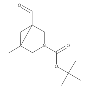 Tert-butyl (1S,5S)-1-formyl-5-methyl-3-azabicyclo[3.1.0]hexane-3-carboxylate结构式
