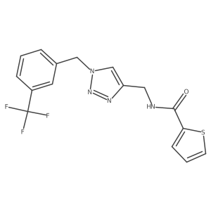 N-[(1-{[3-(trifluoromethyl)phenyl]methyl}-1H-1,2,3-triazol-4-yl)methyl]thiophene-2-carboxamide Structure