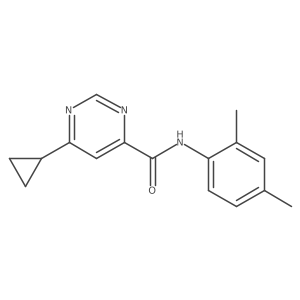 6-Cyclopropyl-N-(2,4-dimethylphenyl)pyrimidine-4-carboxamide Structure