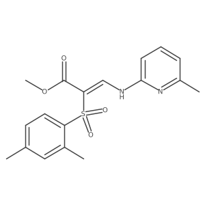 methyl (2E)-2-(2,4-dimethylbenzenesulfonyl)-3-[(6-methylpyridin-2-yl)amino]prop-2-enoate结构式