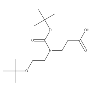 3-{[(Tert-butoxy)carbonyl][2-(tert-butoxy)ethyl]amino}propanoic acid结构式
