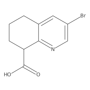 3-Bromo-5,6,7,8-tetrahydroquinoline-8-carboxylic acid结构式