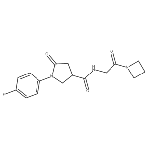 N-[2-(azetidin-1-yl)-2-oxoethyl]-1-(4-fluorophenyl)-5-oxopyrrolidine-3-carboxamide Structure