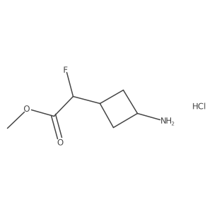 Methyl 2-(3-aminocyclobutyl)-2-fluoroacetate;hydrochloride Structure