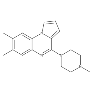 7,8-Dimethyl-4-(4-methyl-piperazin-1-yl)-pyrrolo[1,2-a]quinoxaline结构式