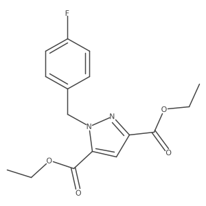 Diethyl 1-(4-fluorobenzyl)-1H-pyrazole-3,5-dicarboxylate结构式