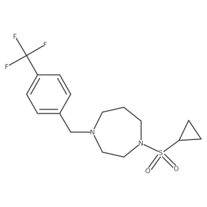 1-(Cyclopropanesulfonyl)-4-{[4-(trifluoromethyl)phenyl]methyl}-1,4-diazepane Structure