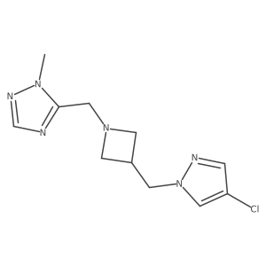 5-({3-[(4-chloro-1H-pyrazol-1-yl)methyl]azetidin-1-yl}methyl)-1-methyl-1H-1,2,4-triazole结构式