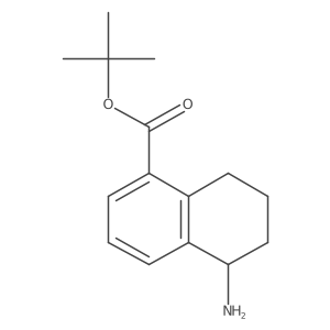 Tert-butyl 5-amino-5,6,7,8-tetrahydronaphthalene-1-carboxylate结构式