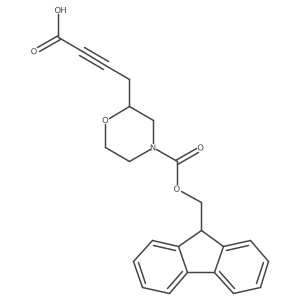 4-(4-{[(9H-fluoren-9-yl)methoxy]carbonyl}morpholin-2-yl)but-2-ynoic acid结构式